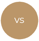Versus icon in copper color